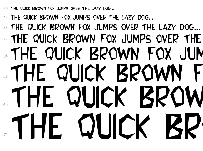 Flintstone font waterfall
