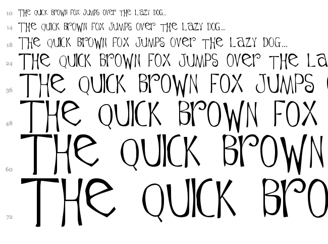 Flowerchild font waterfall