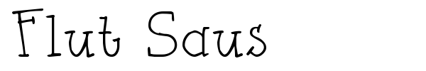 Flut Saus font