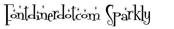 Fontdinerdotcom Sparkly font