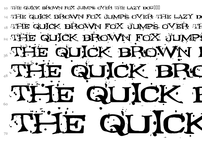 Fontocide font waterfall