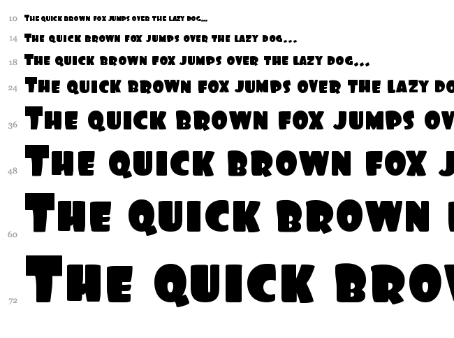 Foo font waterfall