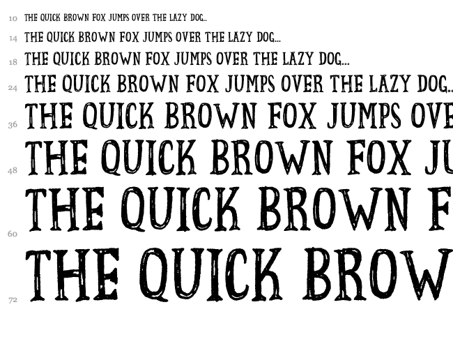 Fortunate font waterfall