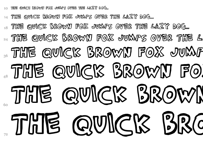 Freewind font waterfall
