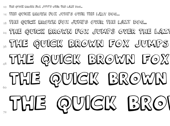French Fries font waterfall