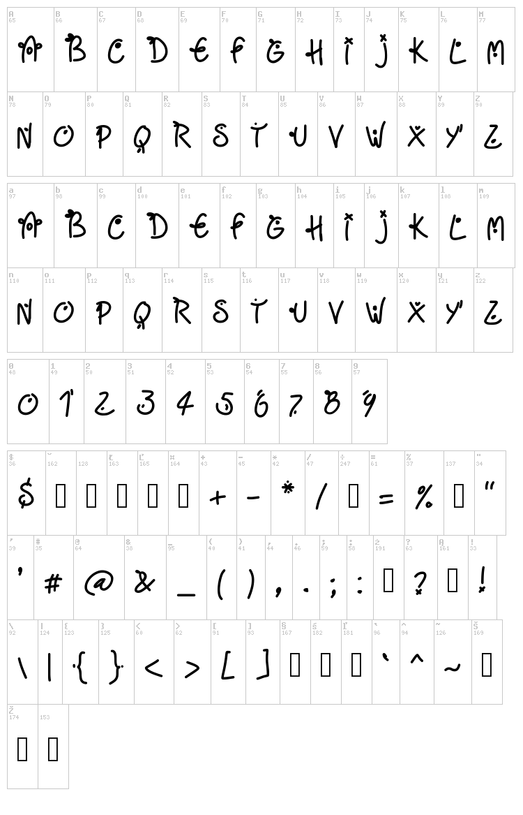 Friday free dots font map