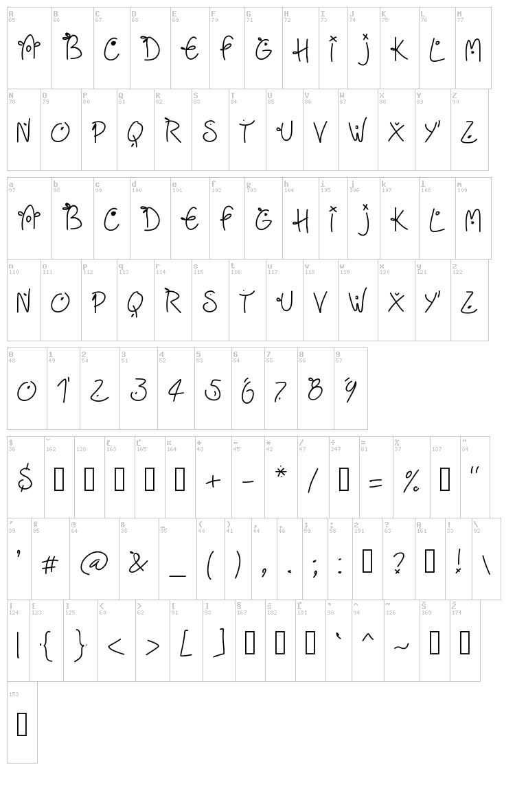 Friday free dots font map