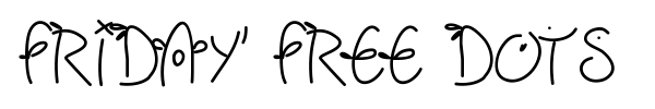 Friday free dots font