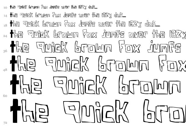FSO Square Bracket font waterfall