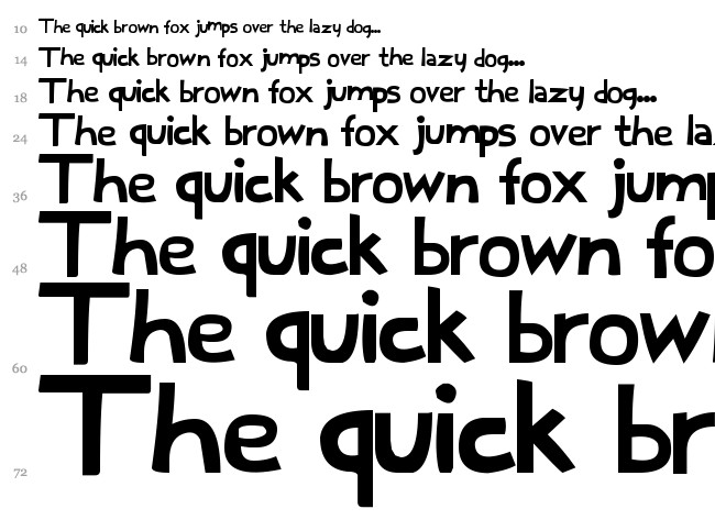 Full Dece Sans font waterfall