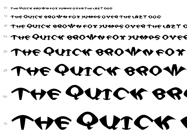 FunHaus font waterfall