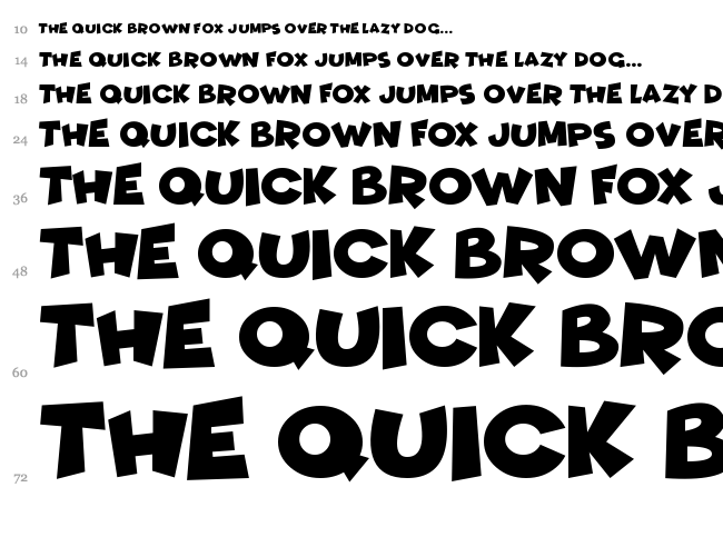 Funhouse font waterfall