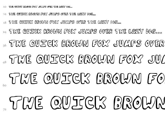 Funky Muskrat font waterfall
