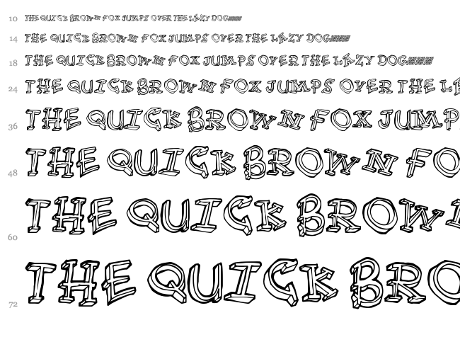 Fun Time font waterfall