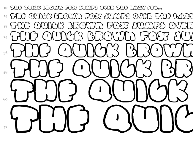 Gas Huffer Phat font waterfall