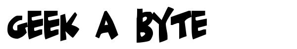 Geek a Byte font