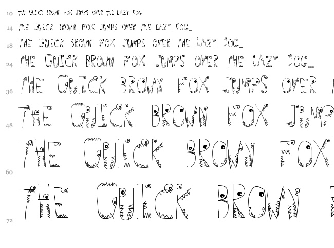 Germs font waterfall