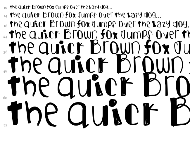 Get Lucky font waterfall