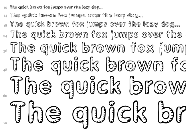 Glimstick font waterfall