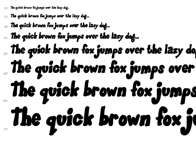 Gloo-Gun font waterfall