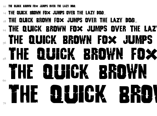 Godzilla font waterfall