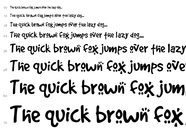 Good Dog font waterfall