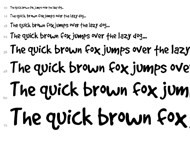 Good Dog font waterfall