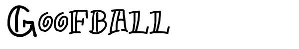 Goofball font