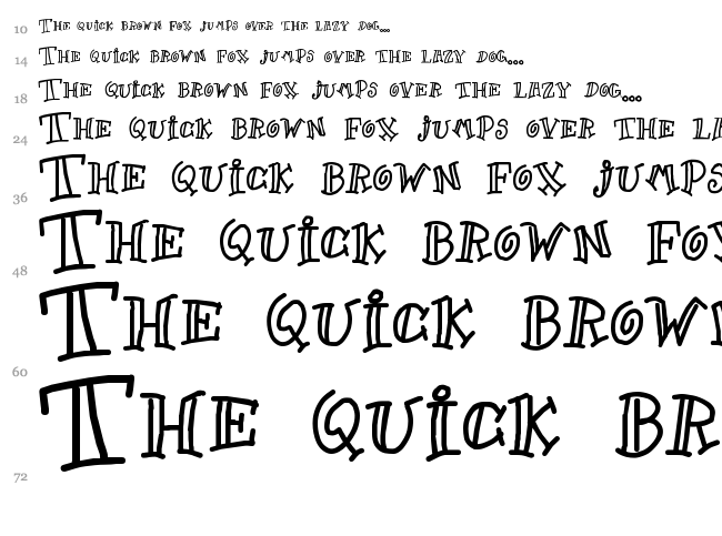 Goofball font waterfall