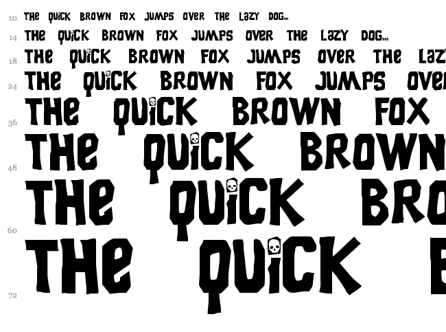 Goonies font waterfall