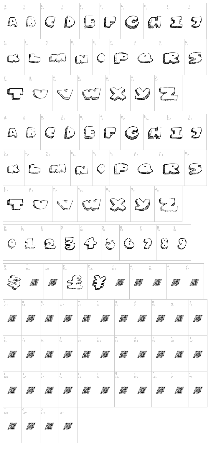 Grape Soda font map