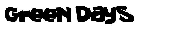 Green Days font