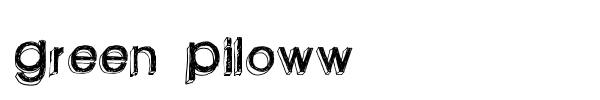 Green Piloww font