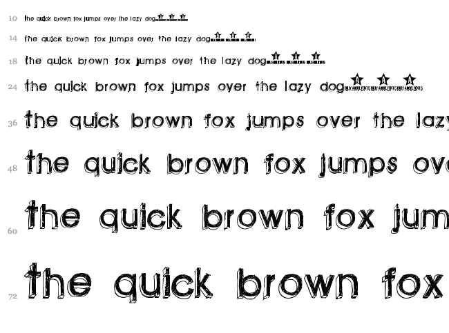 Green Piloww font waterfall