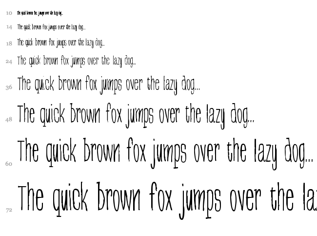 Greenbeans font waterfall