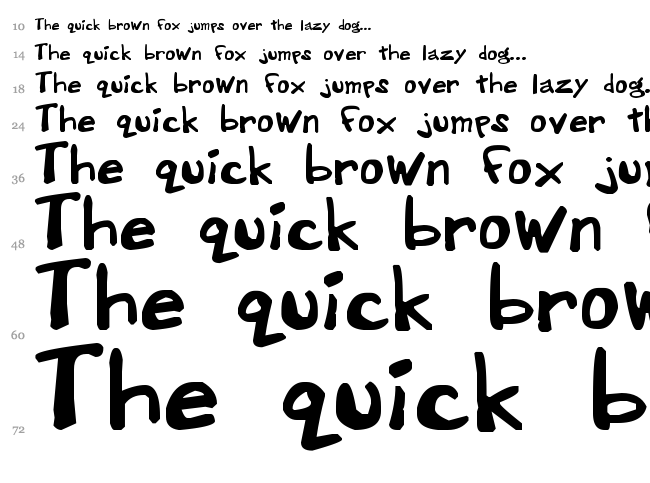 GreenWood RS font waterfall
