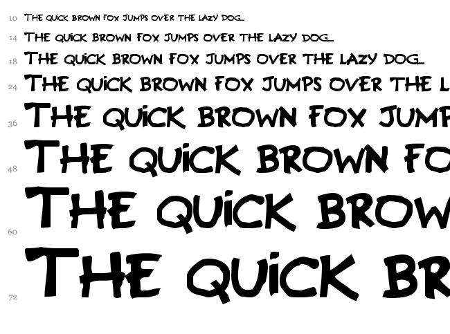 Gremlins font waterfall
