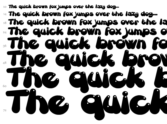 Gretoon font waterfall