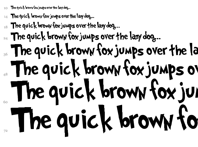 Grinched font waterfall