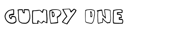 Gumpy One font