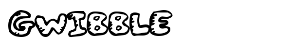 Gwibble font
