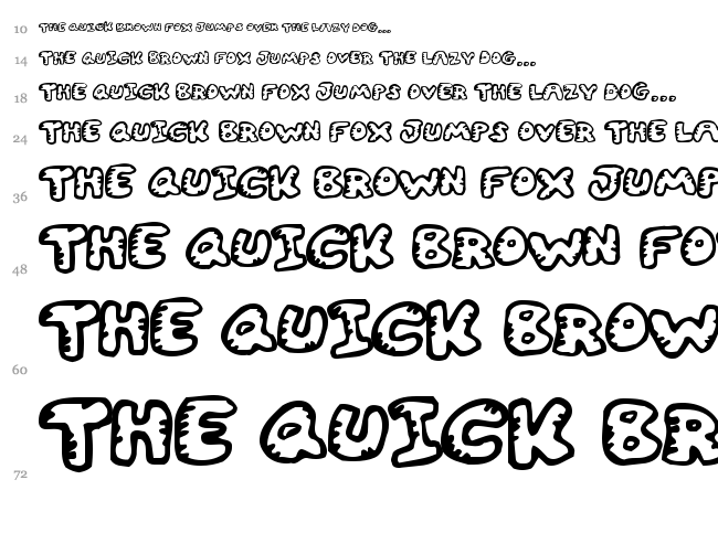 Gwibble font waterfall