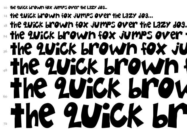 Happy Hero font waterfall
