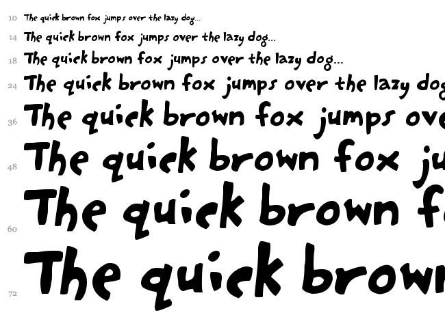 Hasty Pudding font waterfall