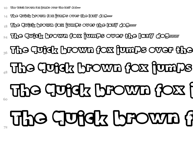 Hawt Comix font waterfall