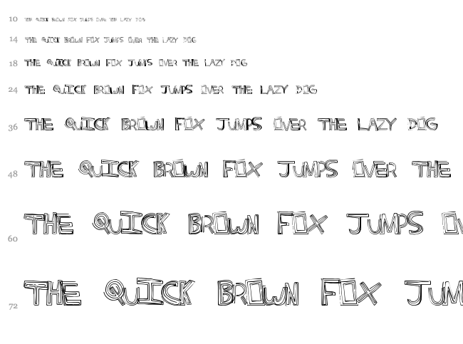 HeavyWeight font waterfall