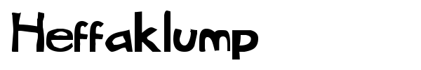 Heffaklump font