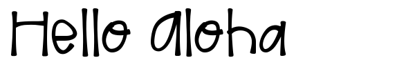 Hello Aloha font