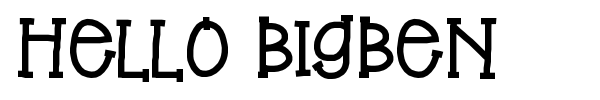 Hello BigBen font