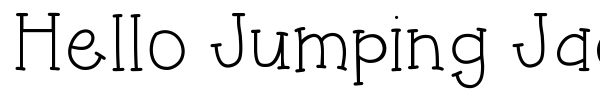 Hello Jumping Jacks font